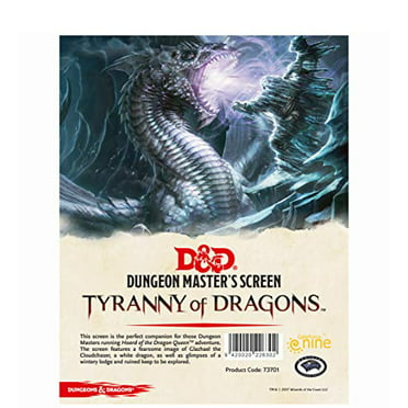 73704BFM Dungeons & Dragons PSI Out of the Abyss DM Screen Publisher Services Inc